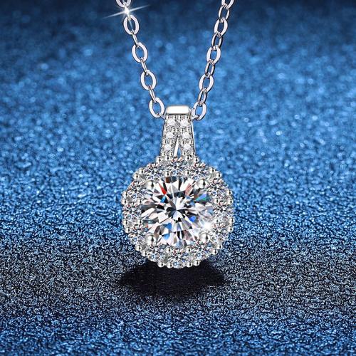 925 Sterling Sølv Halskæde, med 2inch extender kæde, platineret, forskellige materialer til valg & for kvinde, Længde Ca. 15.7 inch, Solgt af PC