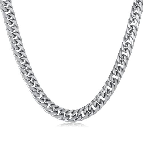 Stainless Steel Chain Ogrlica, 304 nehrđajućeg čelika, pozlaćen, modni nakit & za čovjeka, više boja za izbor, Prodano By PC