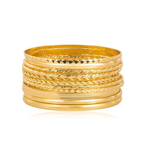 Zink Alloy Bangle Smycken, plated, 12 stycken & mode smycken & för kvinna, fler färger för val, Säljs av Ställ