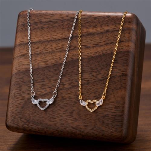 Collana di titanio acciaio, Titantium acciaio, with cubico zircone, placcato, gioielli di moda & per la donna, nessuno, Venduto da PC