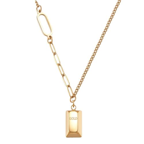 Titanium Steel Necklace 18K gold plated fashion jewelry & for woman Sold By PC