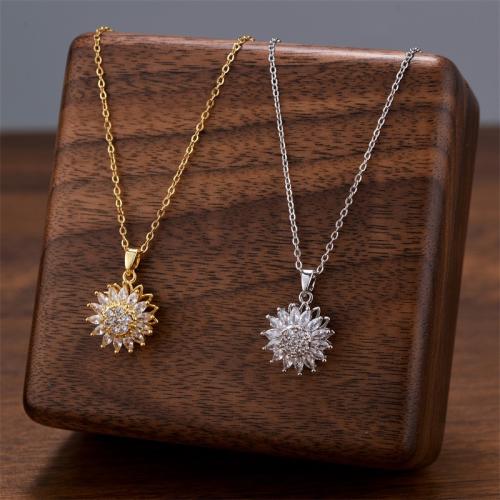 Titanová ocel náhrdelník, Titanium ocel, s Cubic Zirconia, módní šperky & pro ženy, více barev na výběr, Prodáno By PC