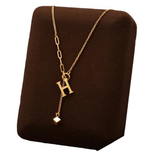 Titanová ocel náhrdelník, Titanium ocel, módní šperky & pro ženy, více barev na výběr, Délka Cca 41 cm, Prodáno By PC