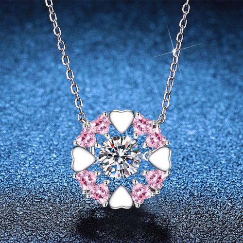 925 Sterling Silver Ogrlica, s 2inch Produžetak lanac, Srce, platine pozlaćen, različiti materijali za izbor & za žene, Dužina Približno 15.7 inčni, Prodano By PC