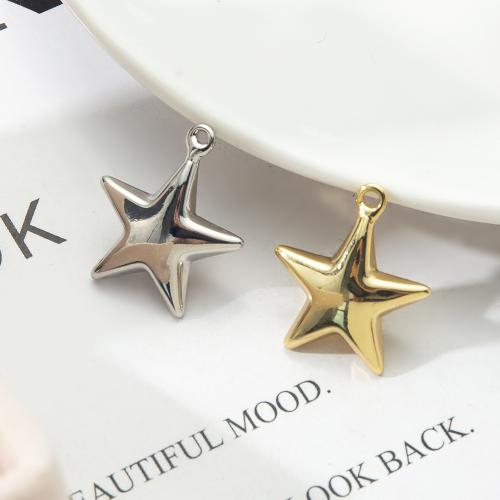 Mässing Smycken Hängen, Star, plated, mode smycken, fler färger för val, nickel, bly och kadmium gratis, 19.50x6.60x22.10mm, Säljs av PC