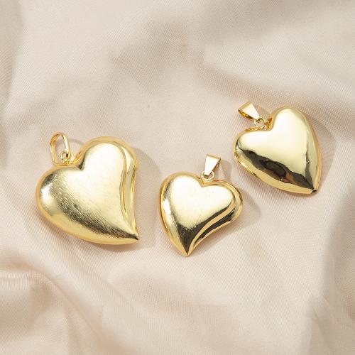 Μενταγιόν Brass Heart, Ορείχαλκος, Καρδιά, επιχρυσωμένο, κοσμήματα μόδας, περισσότερα χρώματα για την επιλογή, νικέλιο, μόλυβδο και κάδμιο ελεύθεροι, 38.70x11.40x52.30mm, Sold Με PC