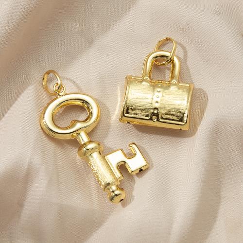 Mosaz Šperky Přívěsky, á, módní šperky, více barev na výběr, nikl, olovo a kadmium zdarma, 27.50x11x42.60mm, Prodáno By PC