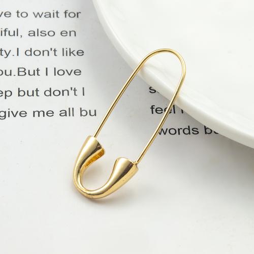 Sárgaréz Kilt Pin, galvanizált, DIY, arany, nikkel, ólom és kadmium mentes, 16.56x4.90x43.70mm, Által értékesített PC