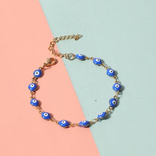 Evil Eye Schmuck-Set, 304 Edelstahl, unterschiedliche Länge der Wahl & unisex & Emaille, keine, verkauft von PC