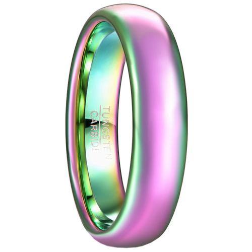 Tungsten ocelový kroužek pro muže, Wolframu ocelové, á, různé velikosti pro výběr & nálada smalt, wide:6mm, Prodáno By PC