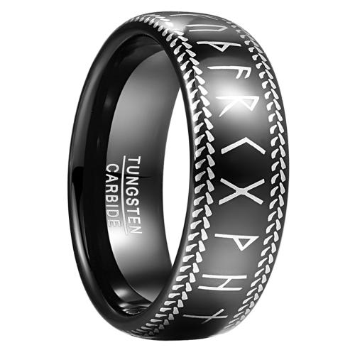 Fáinne Cruach Tungstain do Fhir, tungstain Cruach, plátáilte, jewelry faisin & méid éagsúla do rogha & do fear, dubh, wide:8mm, Díolta De réir PC