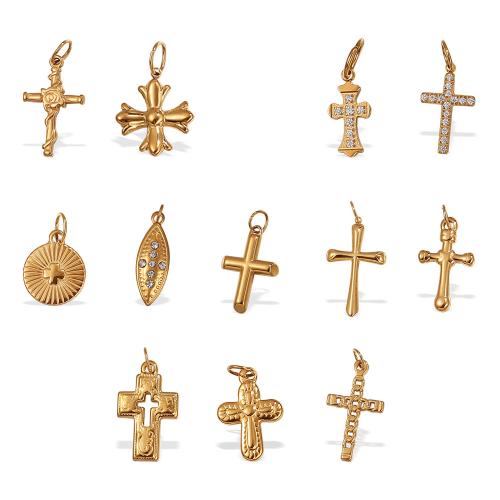 Stainless Steel Pendants 304 Stainless Steel plated DIY golden Sold By PC