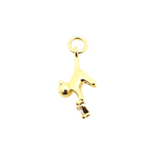 Cubic Zirconia Micro Pave Brass Pendant DIY & micro pave cubic zirconia golden Sold By PC