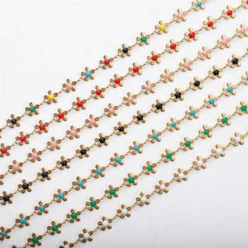 Emaille Stainless Steel Jewelry Set, 304 roestvrij staal, 18K verguld, verschillende lengte voor keuze & uniseks & verschillende stijlen voor de keuze & glazuur, meer kleuren voor de keuze, Verkocht door PC