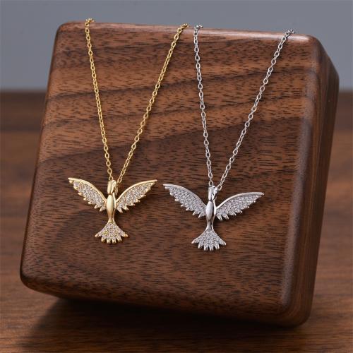 Titanová ocel náhrdelník, Titanium ocel, s Cubic Zirconia, módní šperky & pro ženy, více barev na výběr, Prodáno By PC