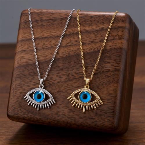 Titanium stål halskæde, med Cubic Zirconia & Resin, forgyldt, mode smykker & for kvinde, flere farver til valg, Solgt af PC