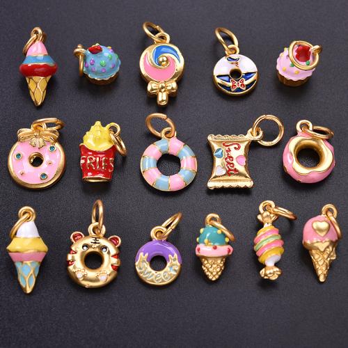 Zinc Alloy Pendant plated DIY & enamel Sold By Bag