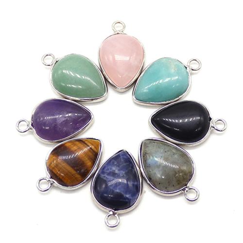 Gemstone Pendants Jewelry with Iron DIY Sold By PC