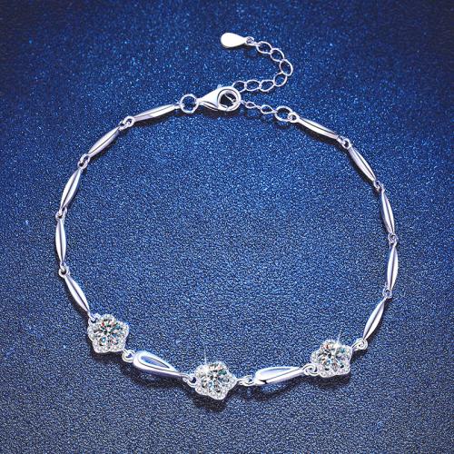 925 Sterling Silver Bracelet, le 1.2inch slabhra extender, platanam plátáilte, ábhair éagsúla do rogha & do bhean, Fad Thart 6.3 Inse, Díolta De réir PC