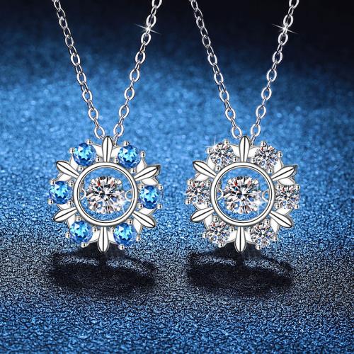 925 sterline d'argento collana, with 2inch extender chain, Fiocco di Neve, placcato platino, stili diversi per la scelta & per la donna, Lunghezza Appross. 15.7 pollice, Venduto da PC