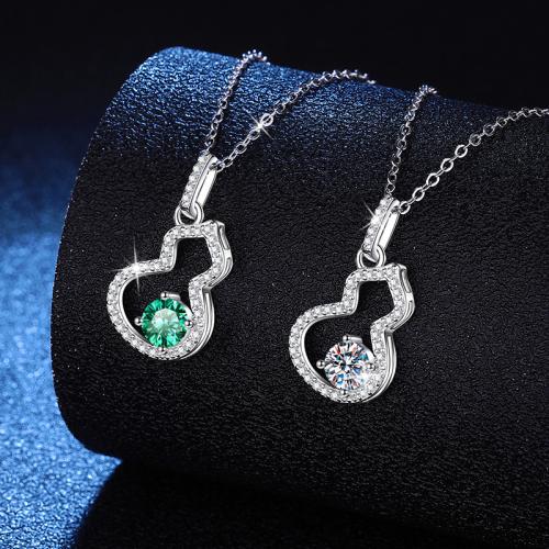 925 sterline d'argento collana, with 2inch extender chain, Calabassa, placcato platino, stili diversi per la scelta & per la donna, Lunghezza Appross. 15.7 pollice, Venduto da PC