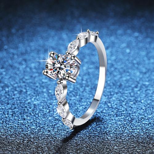 925 Sterling Silver Prst prsten, platina á, různé materiály pro výběr & různé velikosti pro výběr & pro ženy, Velikost:4.5-9, Prodáno By PC