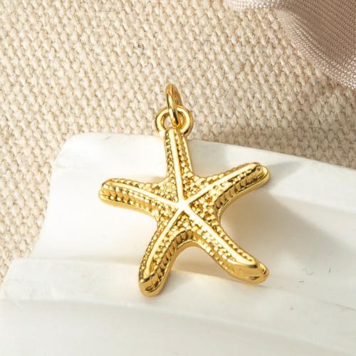 Mosaz Šperky Přívěsky, Hvězdice, á, módní šperky, zlato, nikl, olovo a kadmium zdarma, 14.47x2.76x20.60mm, Prodáno By PC