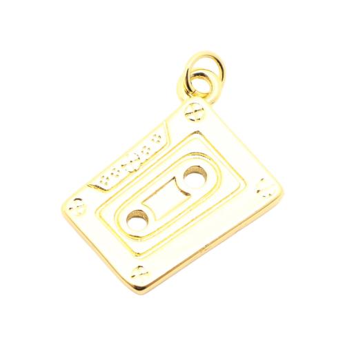Brass Ékszer Medálok, Sárgaréz, DIY & üreges, aranysárga, 25x19x16mm, Által értékesített PC