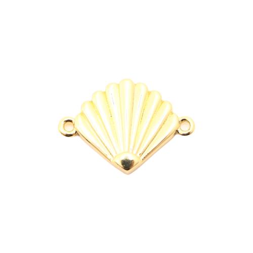 Mässing smycken Connector, Shell, DIY, gyllene, 19x12x3mm, Säljs av PC