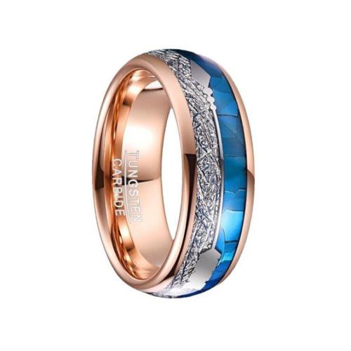 Tungsten Steel Ring for Men  with Shell rose gold color plated fashion jewelry & for man mm Sold By PC