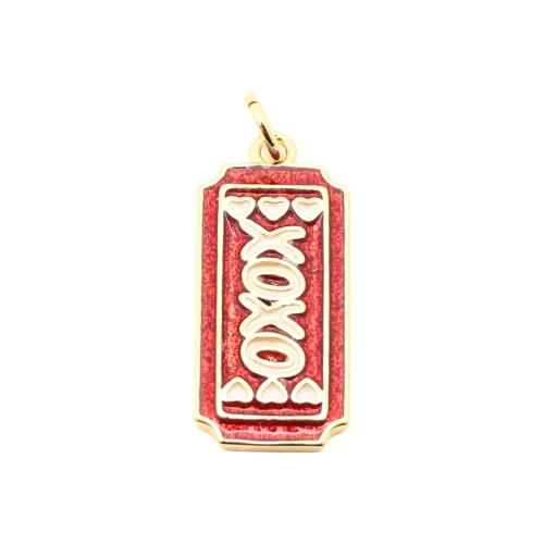 Brass Jewelry Pendants DIY & enamel golden Sold By PC