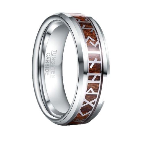 Tungsten Steel Ring for Men  with Wood plated fashion jewelry & for man original color mm Sold By PC