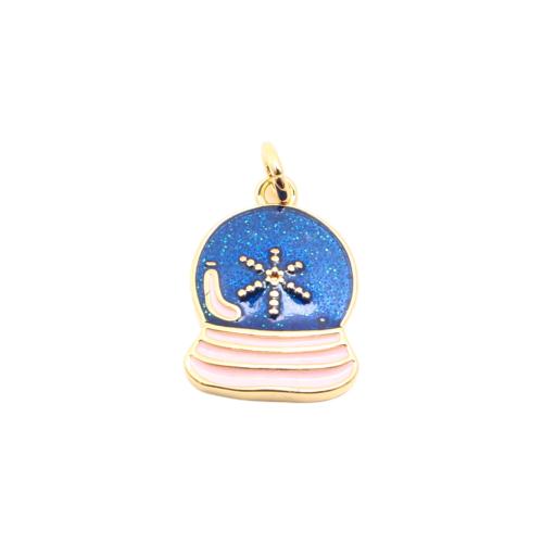 Brass Jewelry Pendants DIY & enamel golden Sold By PC