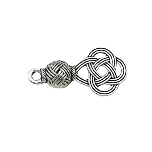 Zinc Alloy Hollow Pendler, sølvfarvet forgyldt, du kan DIY, sølv, 25x13mm, 100pc'er/Bag, Solgt af Bag