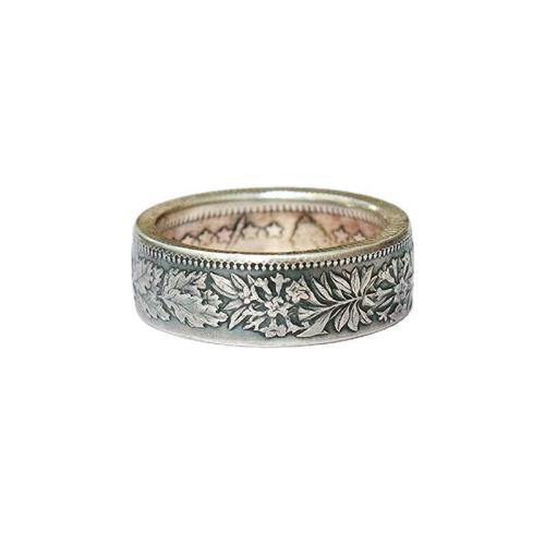 Cink Alloy Finger Ring, pozlaćen, modni nakit & bez spolne razlike, siv, Prodano By PC