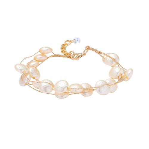 Žalvaris Apyrankės, Žalvarinis, su ABS plastikas pearl, padengtą, Bižuterijos & moters, Pardavė PC