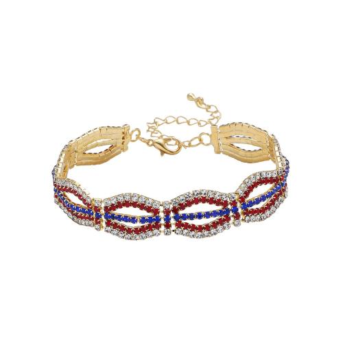 Bracelets en laiton, avec zircon cubique, Placage, bijoux de mode & pour femme, 178x25x100mm, Vendu par PC