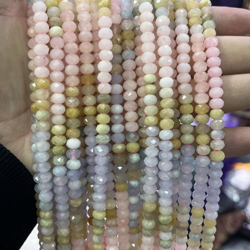 Morganit Bead, ellips, DIY, blandade färger, 4x6mm, Såld Per Ca 38 cm Strand