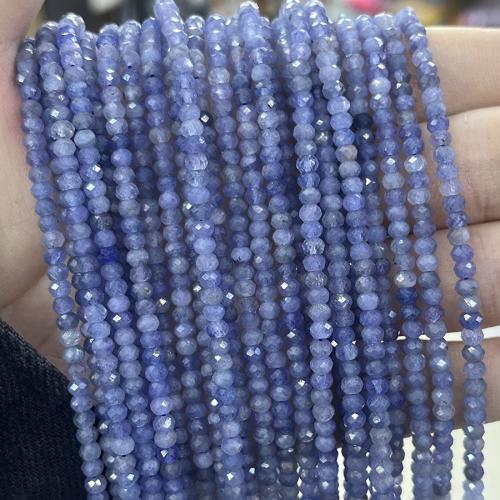 Tanzanite goutte, Rond, DIY, couleurs mélangées, 3x4mm, Vendu par Environ 38 cm brin