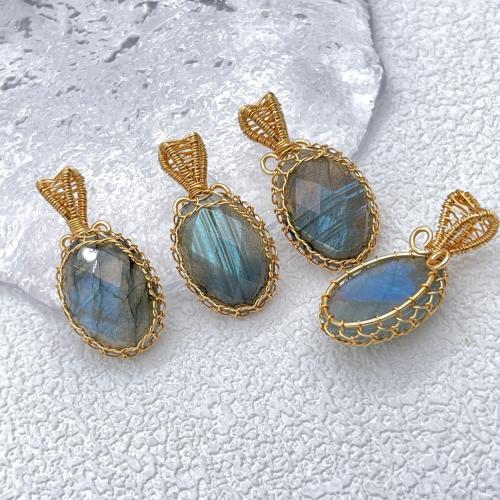 Gemstone Přívěsky Šperky, Labradorit, elipsa, DIY, smíšené barvy, Prodáno By PC