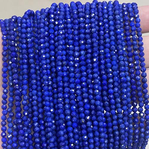 Lapis Lazuli Beads, Ronde, DIY, donkerblauw, Per verkocht Ca 38 cm Strand
