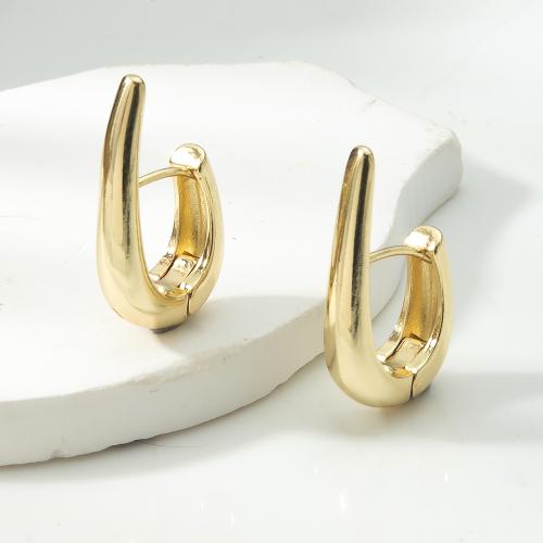 Laiton Leverback boucle d'oreille, Placage, bijoux de mode, doré, protéger l'environnement, sans nickel, plomb et cadmium, 14.30x5.90x25.37mm, Vendu par paire