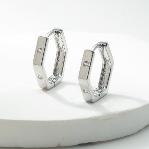 Prás Leverback Earring, plátáilte, jewelry faisin & le rhinestone, dathanna níos mó le haghaidh rogha, nicil, luaidhe & caidmiam saor in aisce, 15x2.70x13.50mm, Díolta De réir Péire
