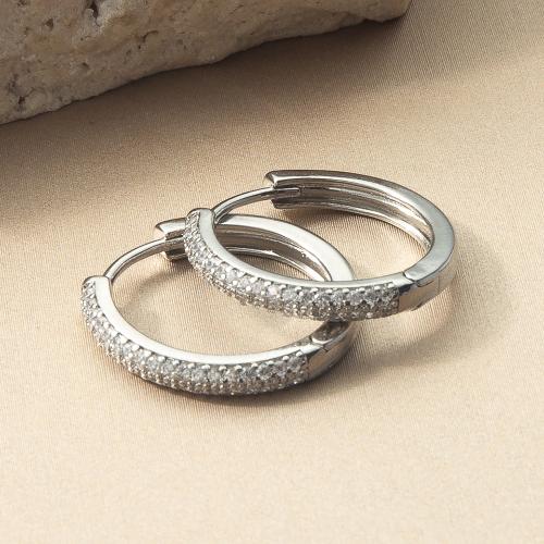 Laiton Leverback boucle d'oreille, Placage, bijoux de mode & pavé de micro zircon, plus de couleurs à choisir, protéger l'environnement, sans nickel, plomb et cadmium, 20x2.80x19.30mm, Vendu par paire