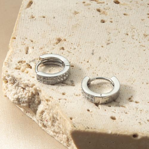Blås Leverback örhänge, Mässing, plated, mode smycken & micro bana cubic zirconia, fler färger för val, nickel, bly och kadmium gratis, 12x3x11mm, Säljs av Par