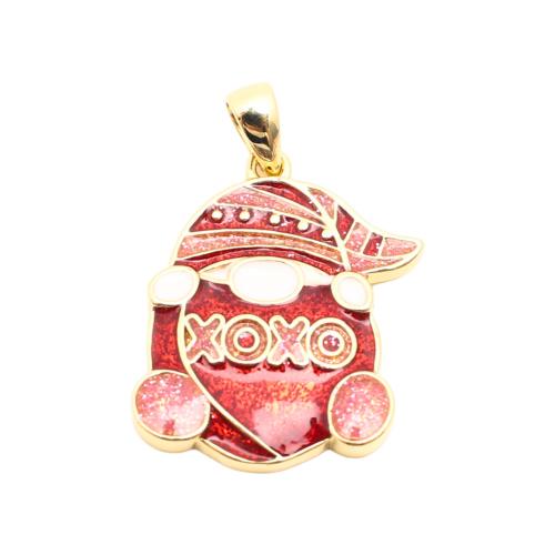 Brass Jewelry Pendants gold color plated DIY & enamel Sold By PC