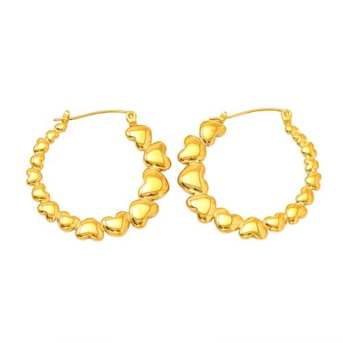 Stainless Steel Lever Terug Earring, 304 roestvrij staal, 18K verguld, mode sieraden & verschillende stijlen voor de keuze & voor vrouw, Verkocht door pair