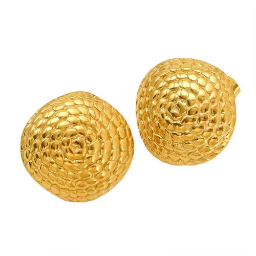 Stainless Steel Stud fülbevaló, 304 rozsdamentes acél, 18K aranyozott, divat ékszerek & különböző stílusokat a választás & a nő, Által értékesített pár