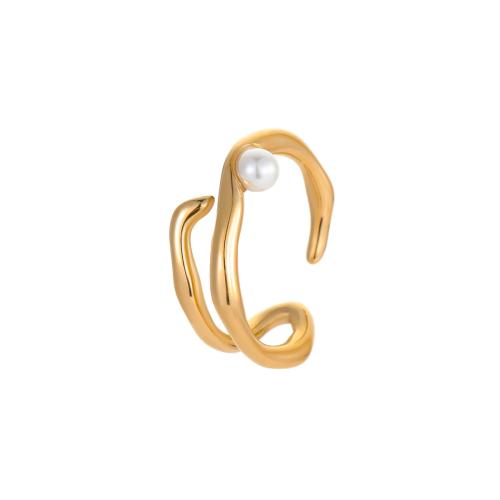 Rostfritt stål Fingerringar, 304 rostfritt stål, Leaf, plated, mode smycken & för kvinna, fler färger för val, Säljs av PC