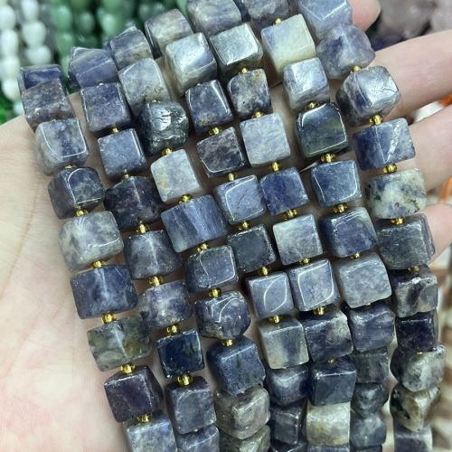 Iolit Bead, Square, DIY, blandade färger, Såld Per Ca 38 cm Strand